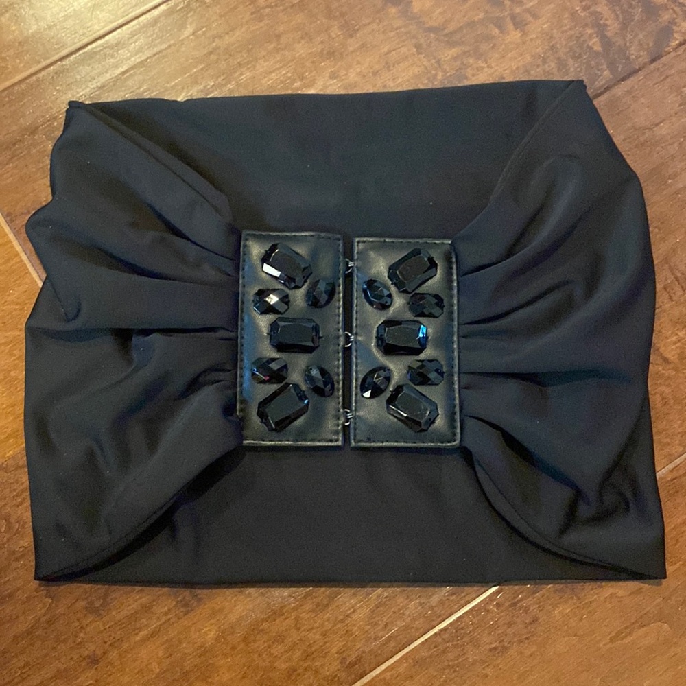 Bebe Extra Wide Bling Belt - Picture 3 of 12